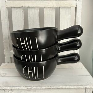 Rae Dunn Black Chili Bowl Set of 2